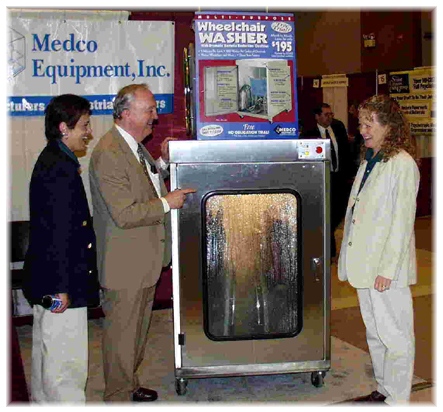 Wheelchair washers, dog washers and shopping cart washers will be on display by Medco Equipment (TM), Inc. at selected trade shows.